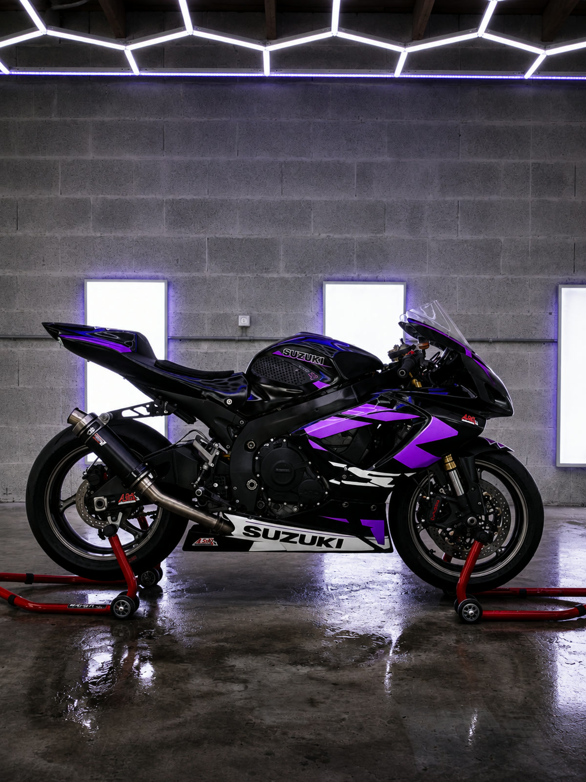 Suzuki GSXR atelier detailing moto Froidfond Pure Détail